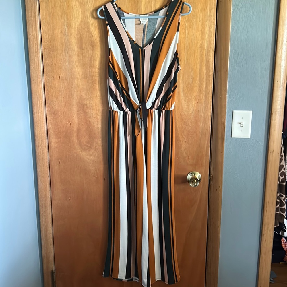 Caution to the Wind Striped Tank Jumpsuit/Romper - 70’s Vibes